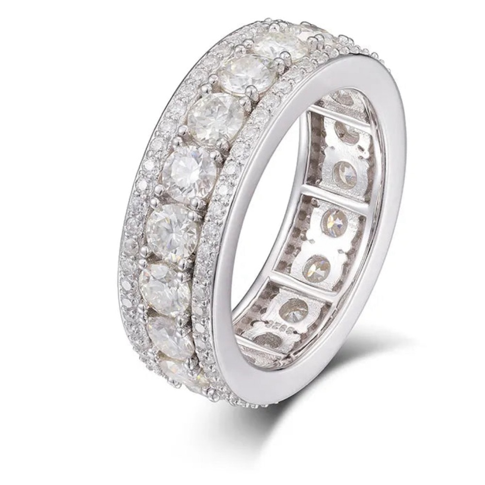 Triple RowVVS Diamond Ring